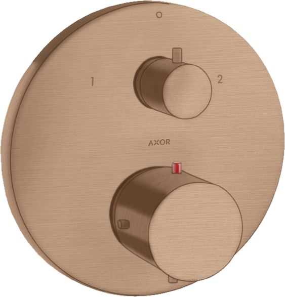 Axor Starck Thermostatic Shower Mixer Concealed 217 X 187 X 135mm Rose Gold/gold - Brushed
