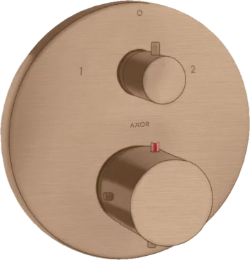 Axor Starck Thermostatic Shower Mixer Concealed 217 X 187 X 135mm Rose Gold/gold - Brushed product image - Image 1