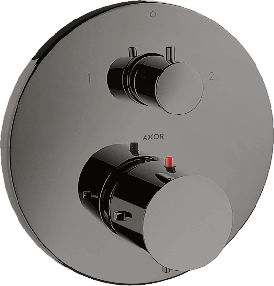Axor Starck Thermostatic Shower Mixer Concealed 217 X 187 X 135mm Gunmetal/chrome - Polished