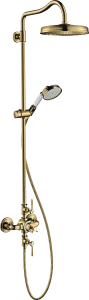 Axor Montreux Showerpipes With Thermostatic Mixer 1020 X 336 X 250mm Gold - Polished