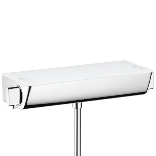 Hansgrohe Ecostat Select Thermostatic Shower Mixer Exposed 427 X 213 X 131mm White/chrome detail view - Image 2