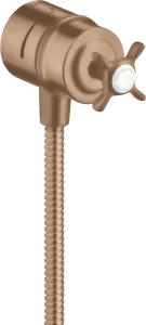 Axor Montreux Wall Outlet Stop With Non-return Valve, Shut-off Valve And Cross Handle