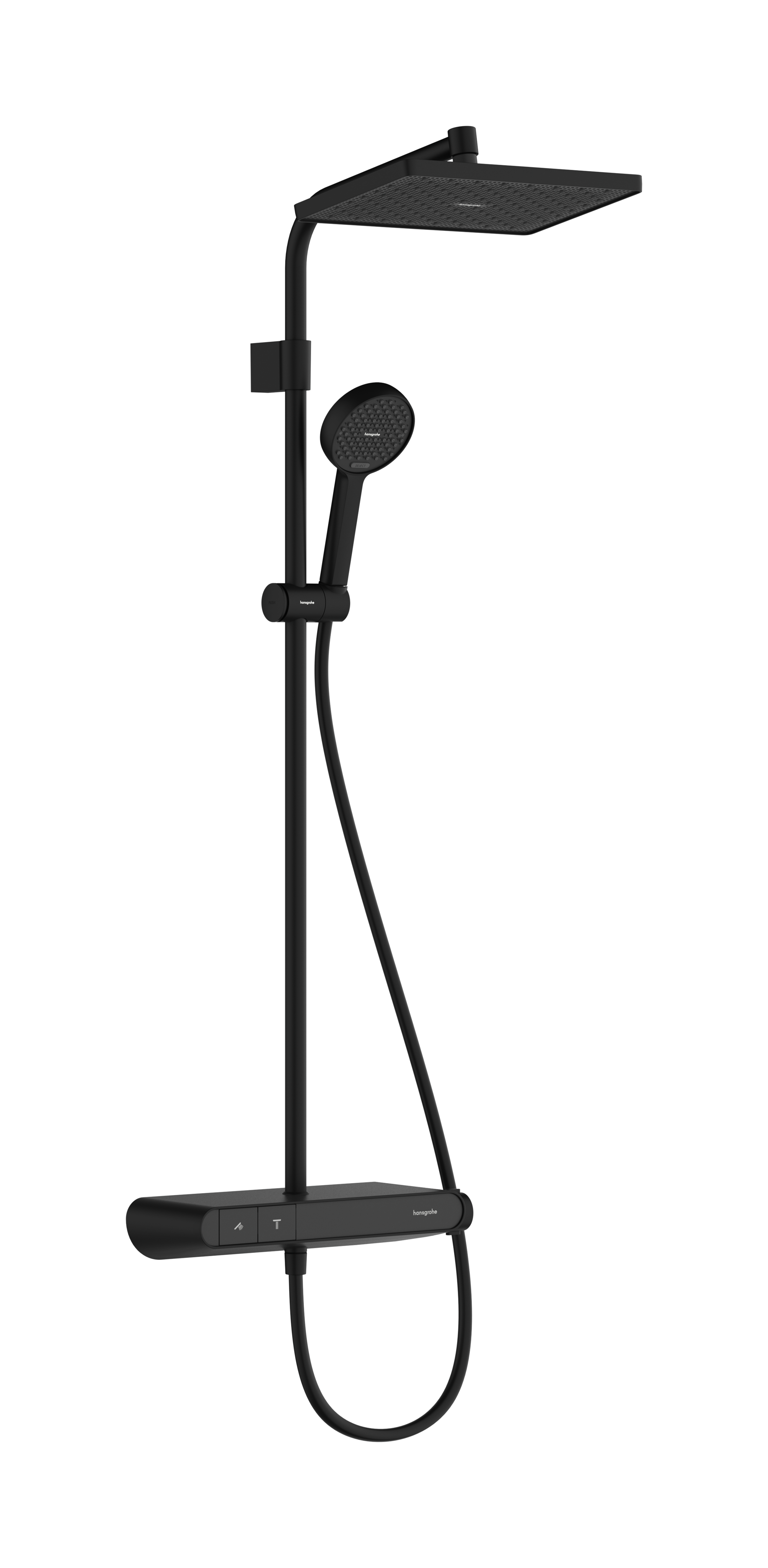Hansgrohe Activera Q Showerpipes With Thermostatic Mixer 1170 X 350 X 180mm Black - Matt