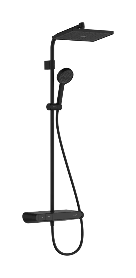 Hansgrohe Activera Q Showerpipes With Thermostatic Mixer 1170 X 350 X 180mm Black - Matt product image - Image 1