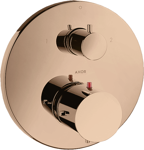 Axor Starck Thermostatic Shower Mixer Concealed 217 X 187 X 135mm Rose Gold/gold - Polished