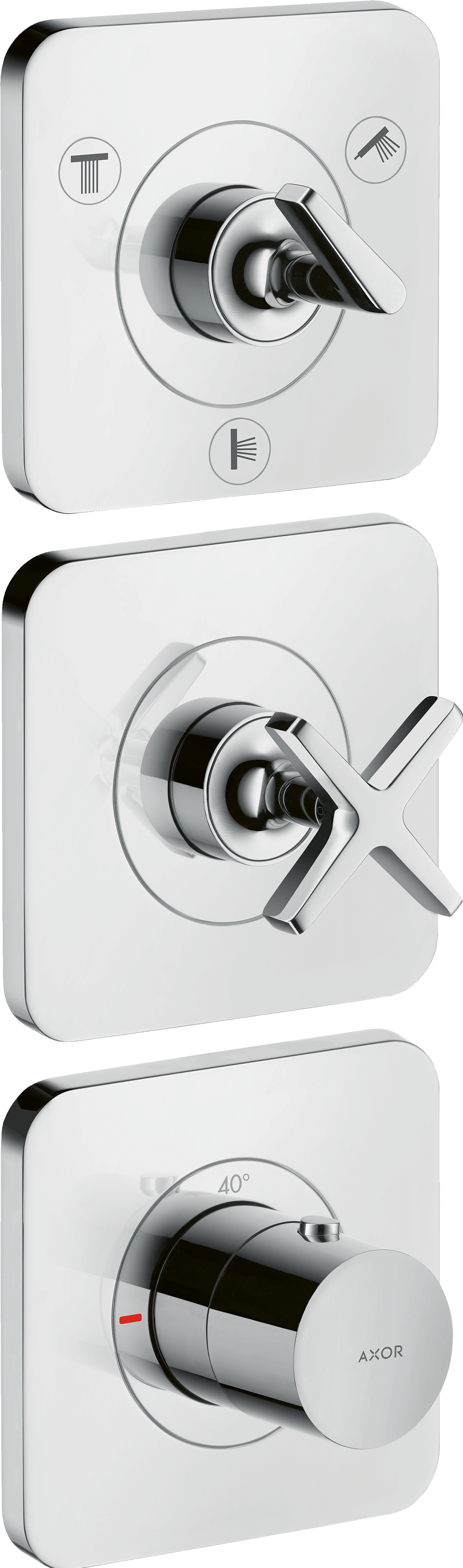 Axor Citterio E Thermostatic Shower Mixer Concealed 290 X 204 X 144mm Stainless Steel