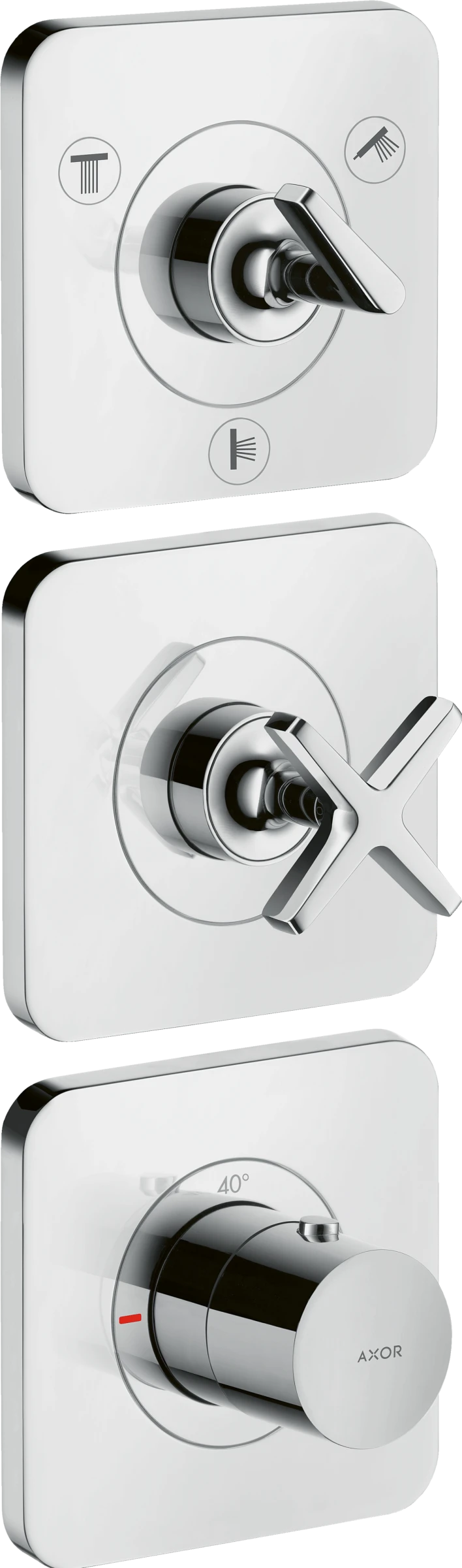 Axor Citterio E Thermostatic Shower Mixer Concealed 290 X 204 X 144mm Stainless Steel