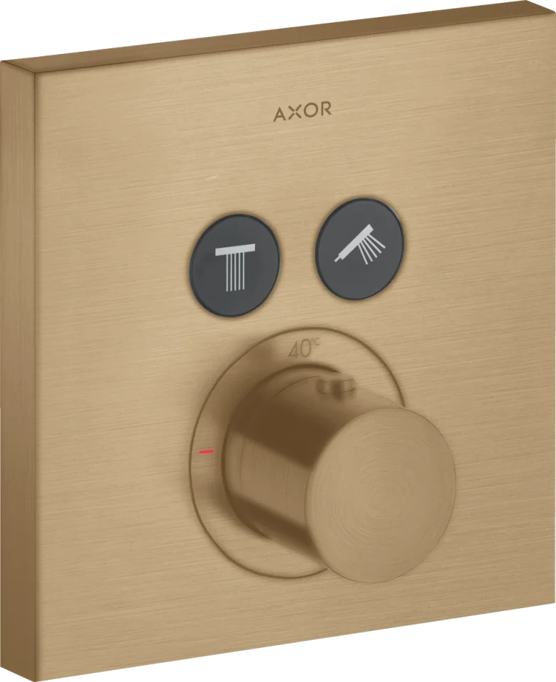 Axor Showersolutions Thermostatic Shower Mixer Concealed 220 X 185 X 135mm Bronze - Brushed product image - Image 1
