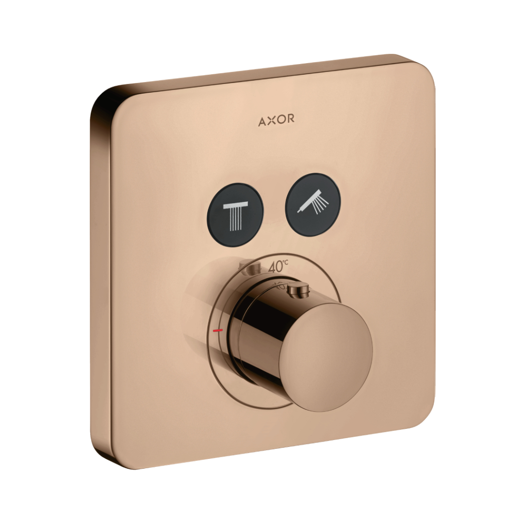 Axor Showersolutions Thermostatic Shower Mixer Concealed 220 X 185 X 135mm Rose Gold/gold - Polished