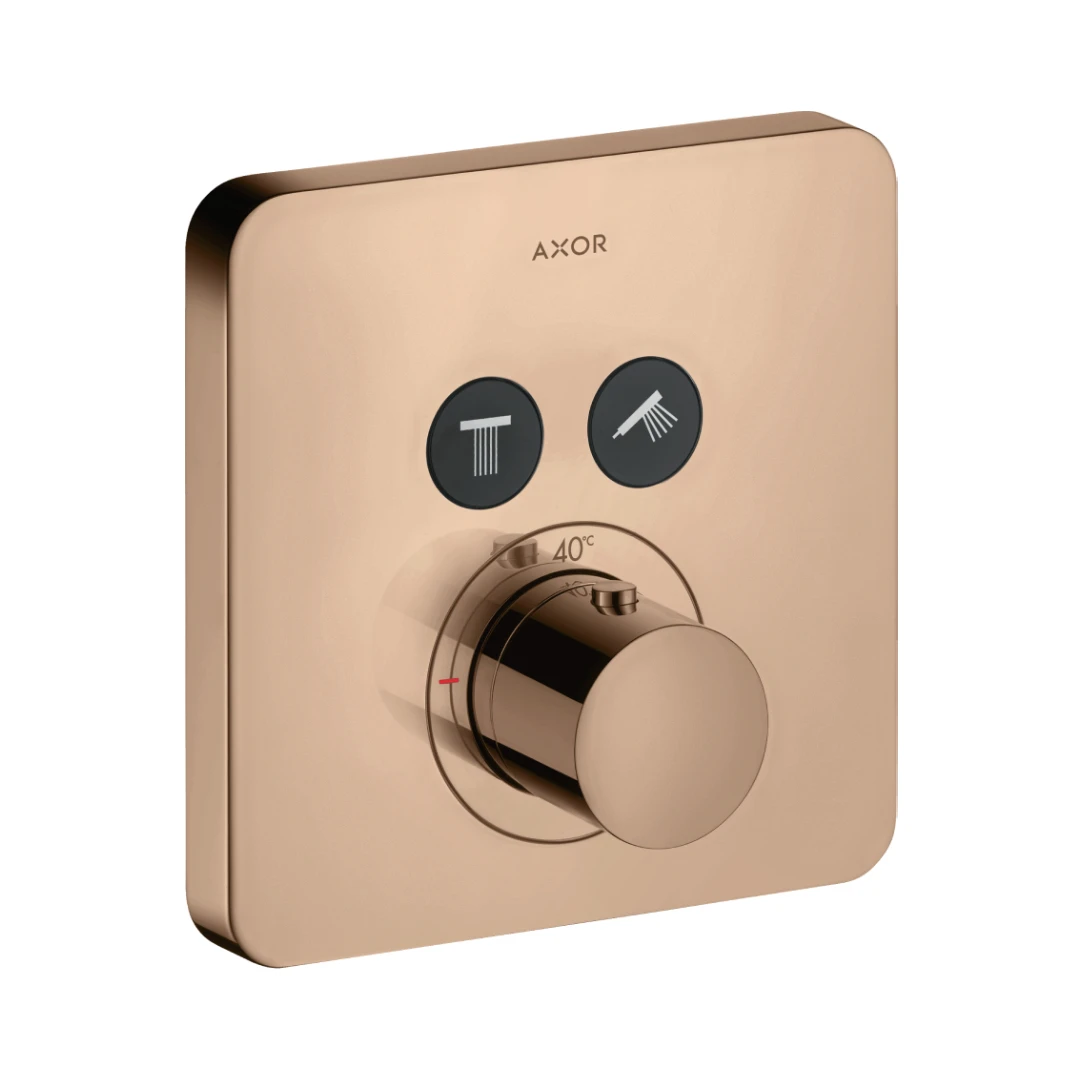Axor Showersolutions Thermostatic Mixer Softsquare For Concealed Installation For 2 Outlets