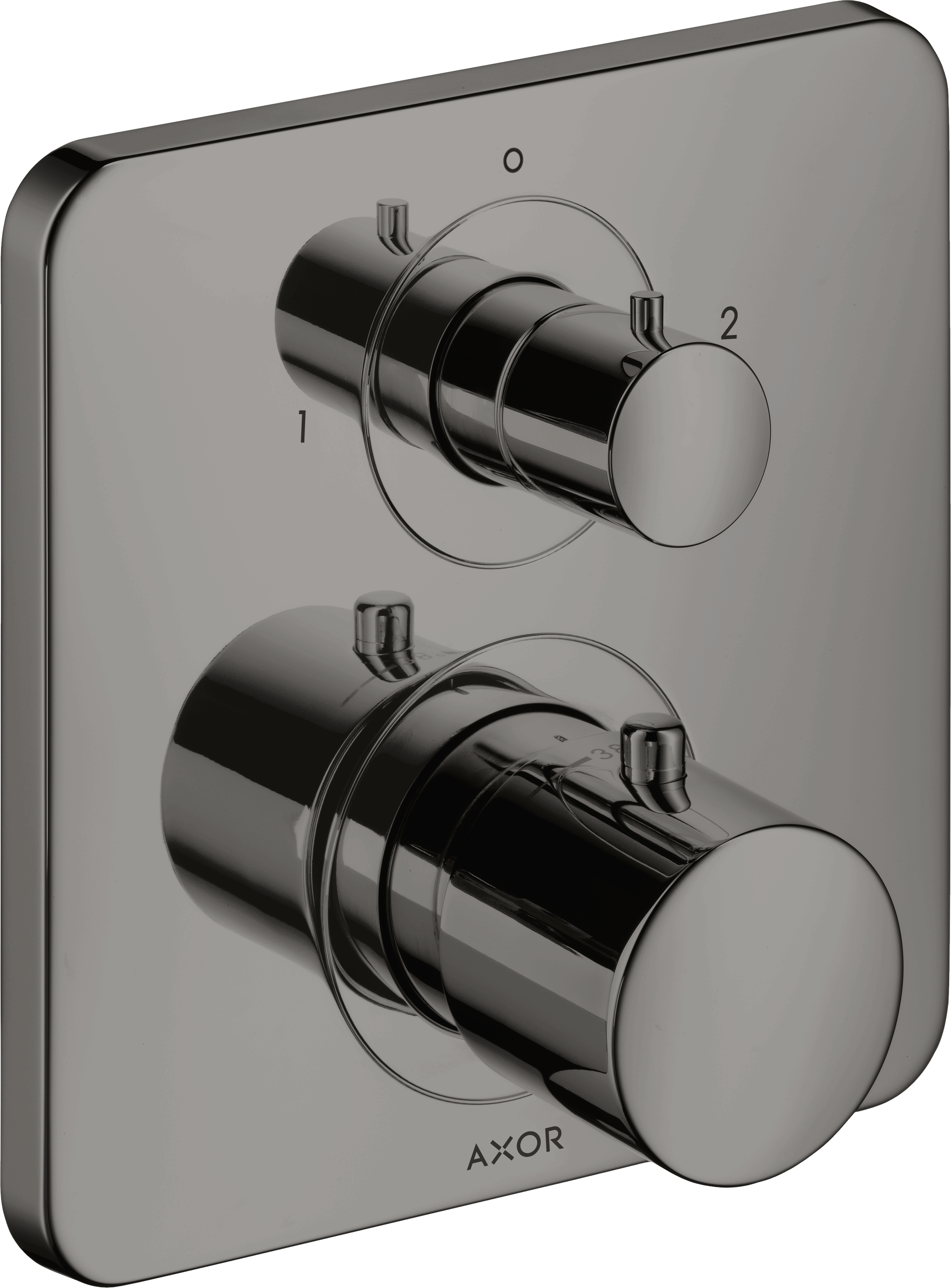 Axor Citterio M Thermostatic Shower Mixer Concealed 217 X 187 X 135mm Gunmetal/chrome - Polished