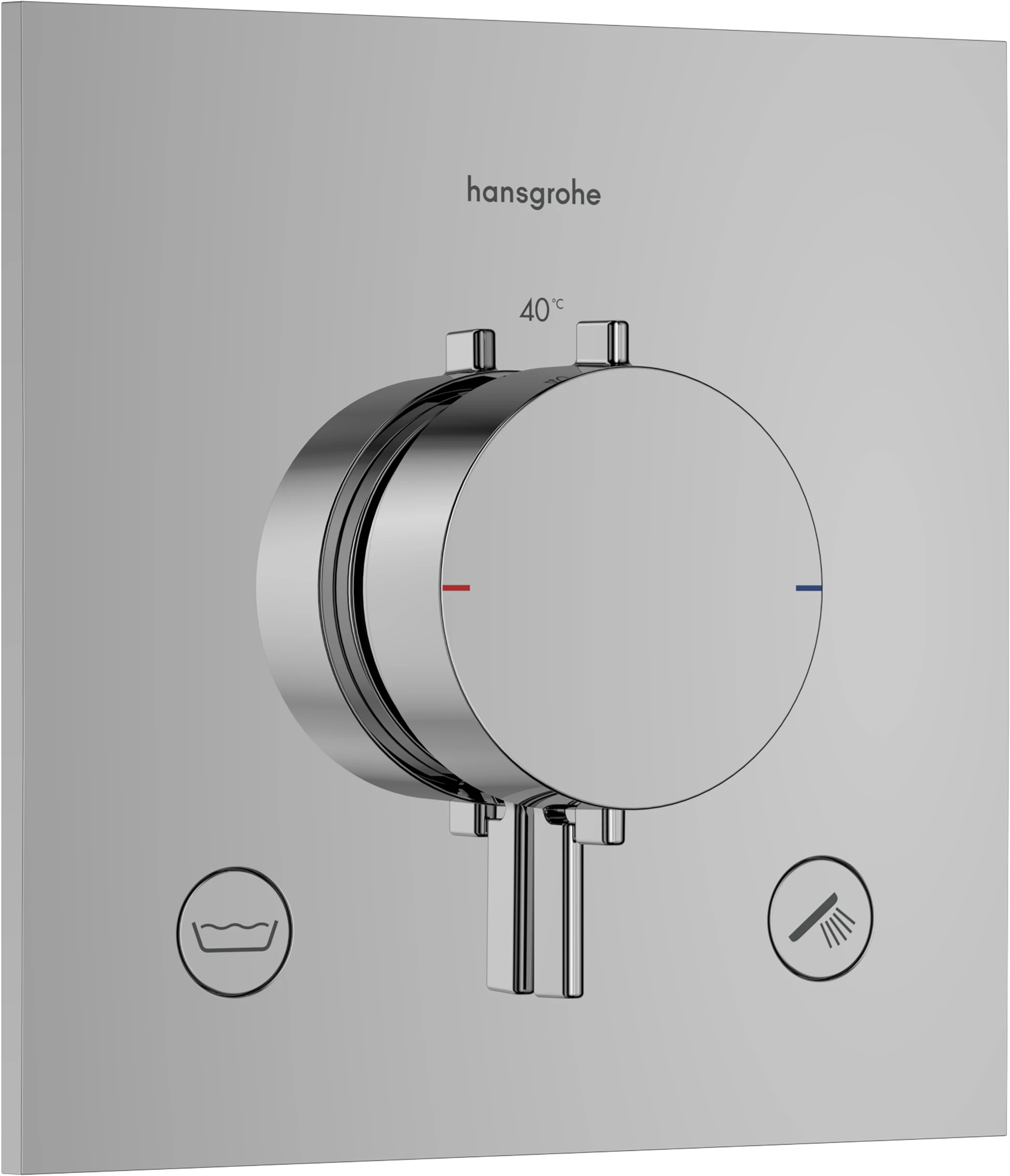 Hansgrohe Ecostat Comfort E Thermostatic Shower Mixer Concealed 262 X 233 X 168mm Chrome