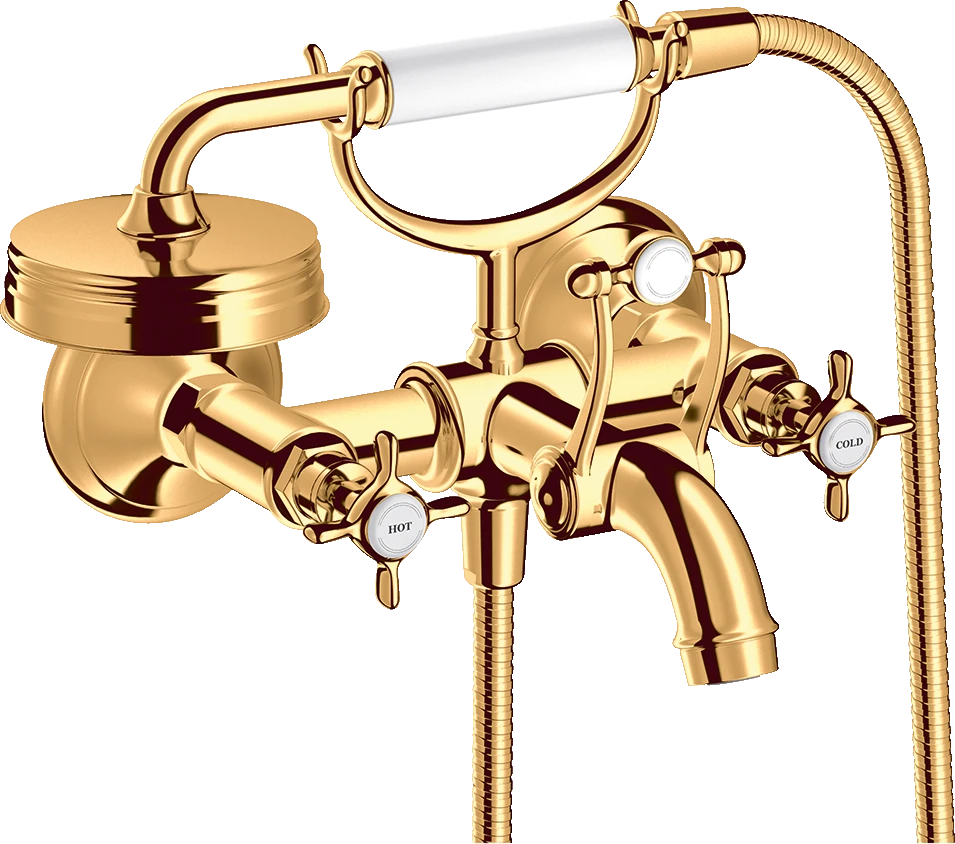 Axor Montreux Bath Mixers Exposed 250 X 218 X 195mm Gold - Polished