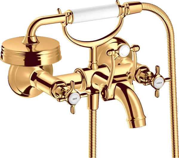 Axor Montreux Bath Mixers Exposed 250 X 218 X 195mm Gold - Polished