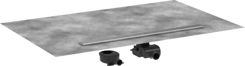 Hansgrohe Raindrain Allround Shower Wastes 1183 X 160 X 132mm Stainless Steel - Brushed product image - Image 1