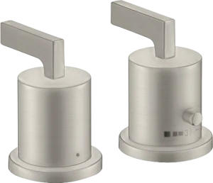 Axor Citterio 2-hole Rim-mounted Thermostatic Bath Mixer With Lever Handles Stainless Steel Optic