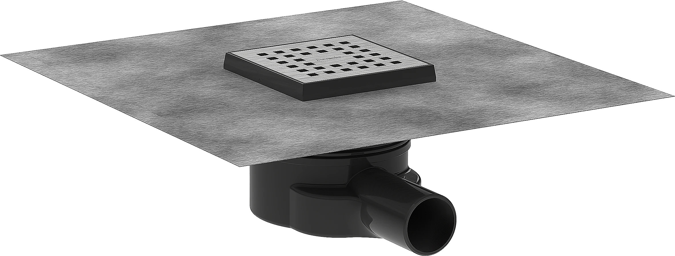 Hansgrohe Raindrain Point Shower Wastes 467 X 276 X 107mm Stainless Steel - Brushed