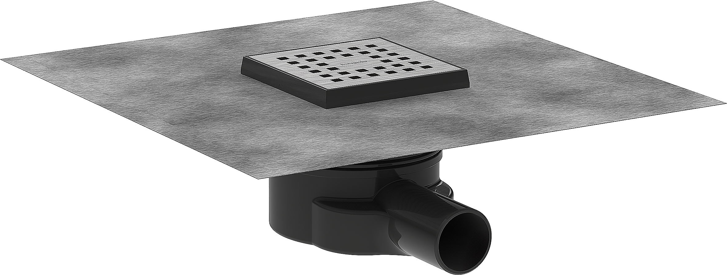 Hansgrohe Raindrain Point Shower Wastes 467 X 276 X 107mm Stainless Steel - Brushed