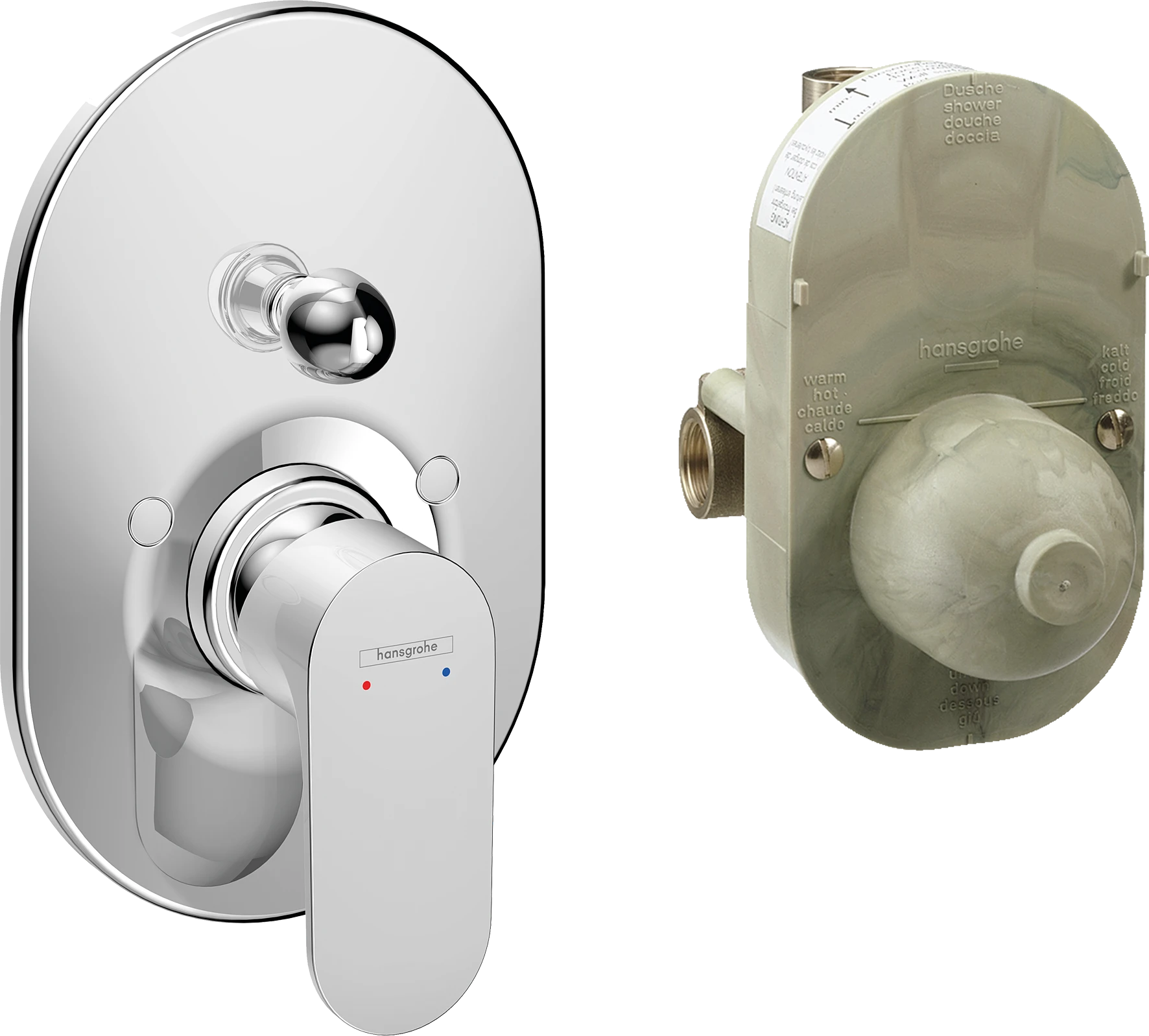 Hansgrohe Rebris S Bath Mixers Concealed 440 X 238 X 100mm Chrome