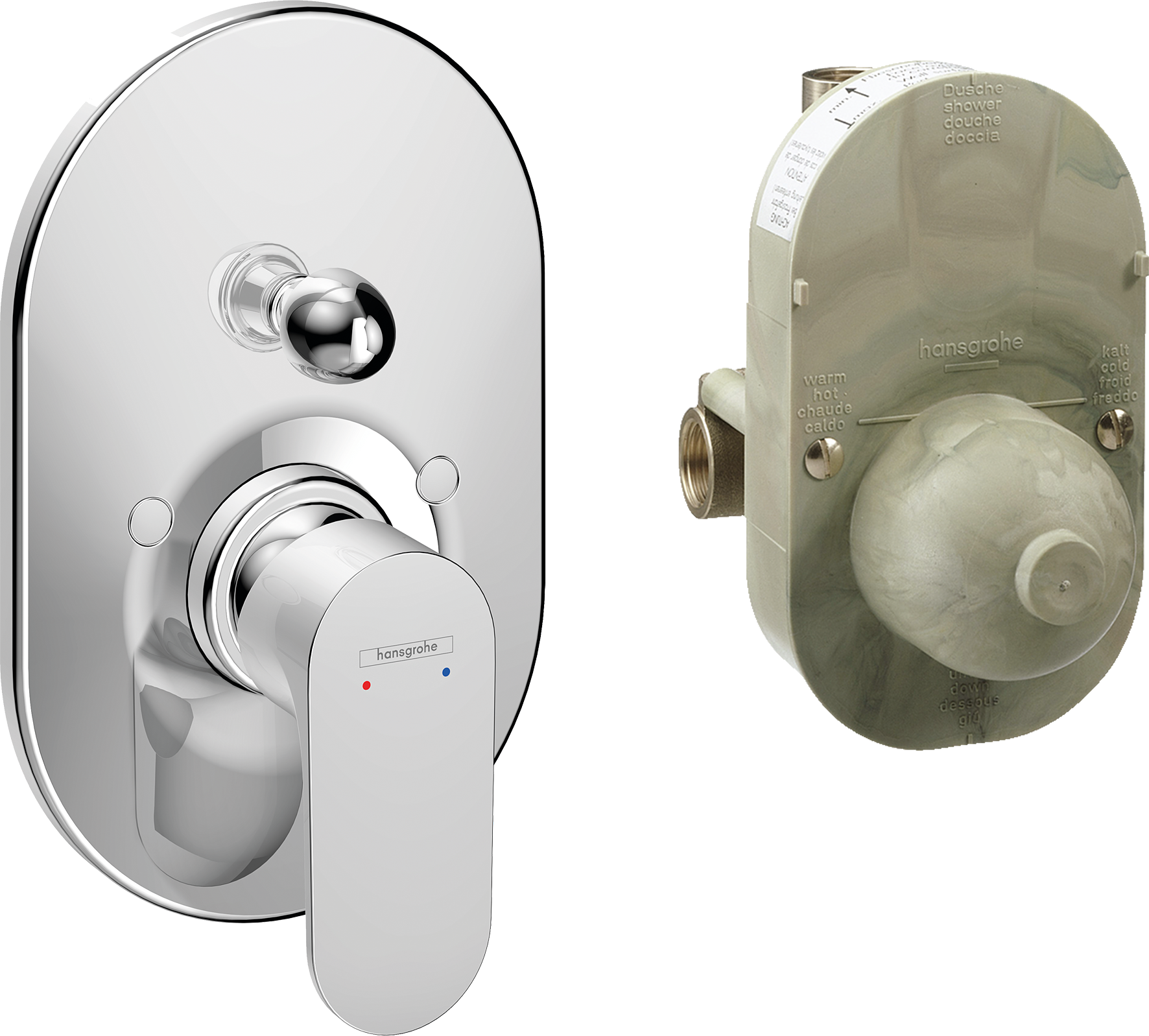 Hansgrohe Rebris S Bath Mixers Concealed 440 X 238 X 100mm Chrome