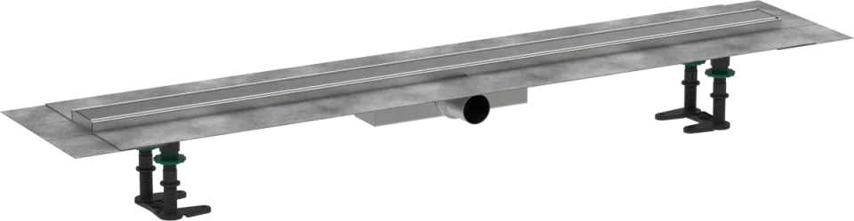 Hansgrohe Raindrain Compact Shower Wastes 1183 X 155 X 132mm Stainless Steel - Brushed product image - Image 1