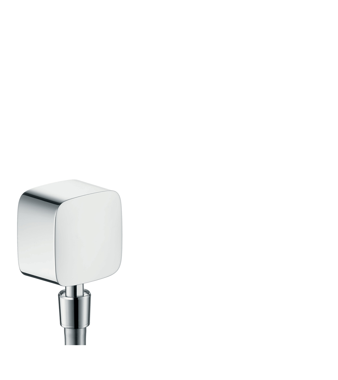 Hansgrohe Fixfit Wall Outlet 120 X 70 X 50mm Gunmetal/chrome - Brushed detail view - Image 2