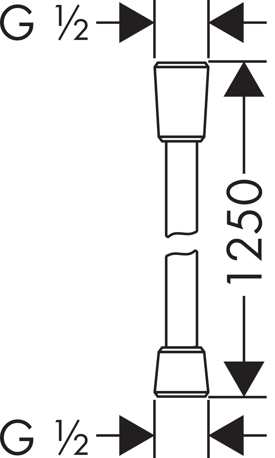 Hansgrohe Isiflex Shower Hoses 255 X 185 X 40mm White - Matt detail view - Image 2