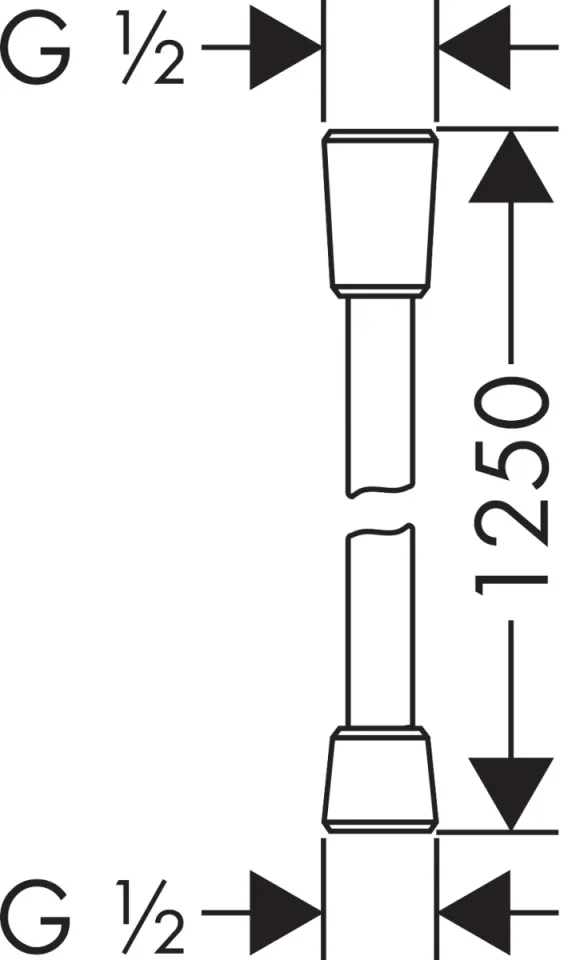 Hansgrohe Isiflex Shower Hoses 255 X 185 X 40mm White - Matt detail view - Image 2