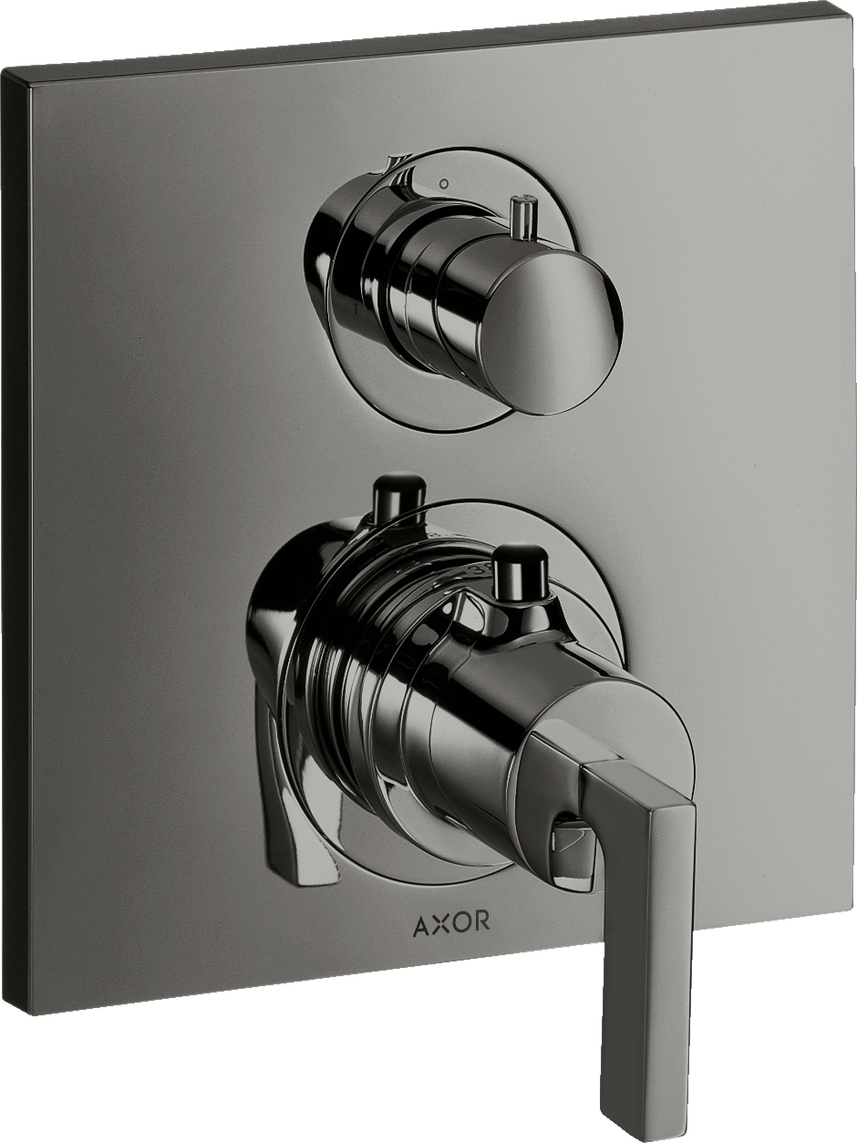 Axor Citterio Thermostatic Shower Mixer Concealed 217 X 187 X 135mm Gunmetal/chrome - Polished