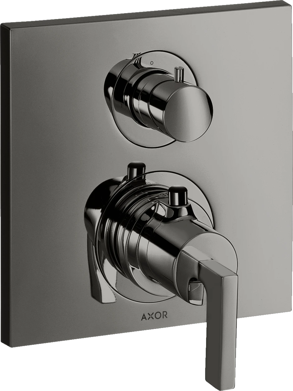 Axor Citterio Thermostatic Shower Mixer Concealed 217 X 187 X 135mm Gunmetal/chrome - Polished