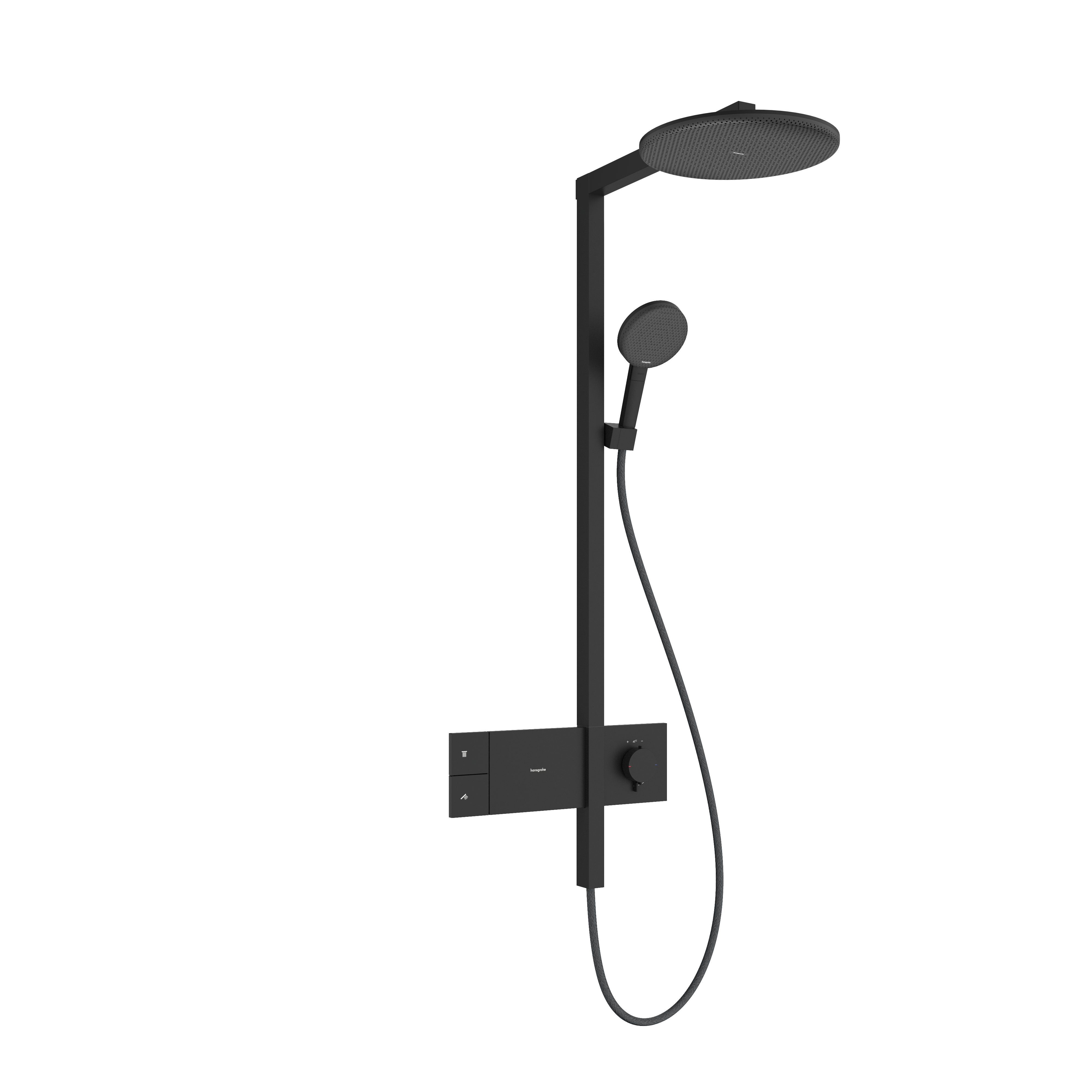 Hansgrohe Raindance Alive S Showerpipes With Thermostatic Mixer 1170 X 350 X 180mm Black - Matt