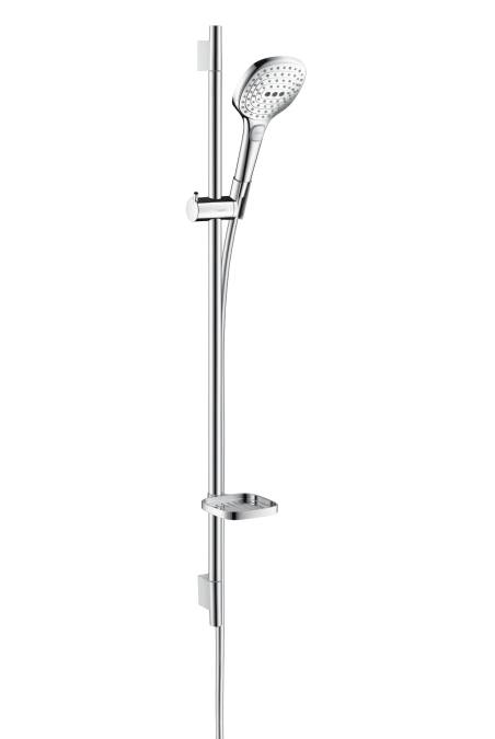 Hansgrohe Raindance Select E Shower Rail Sets 1000 X 150 X 65mm White/chrome detail view - Image 2
