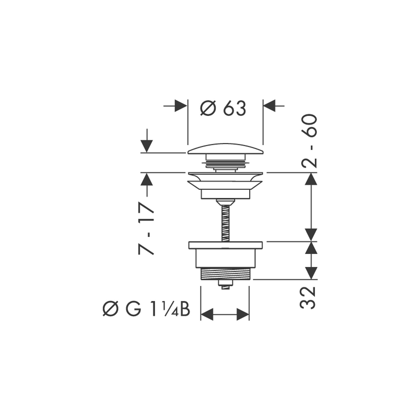 Hansgrohe Waste Systems Washbasin 85 X 75 X 73mm Gold - Polished detail view - Image 2