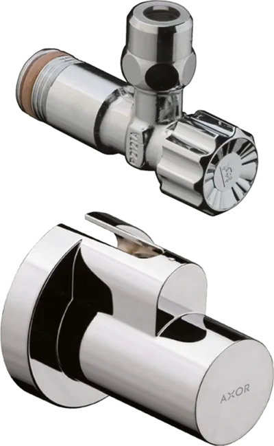 Axor Angle Valves 132 X 110 X 87mm Gunmetal/chrome - Brushed product image - Image 1