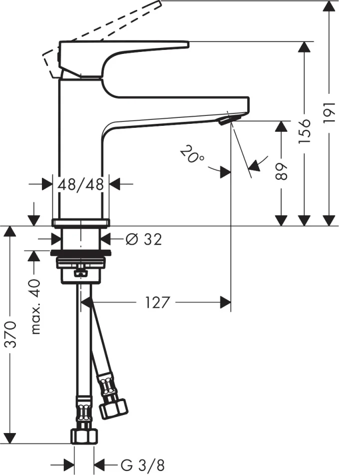 Hansgrohe Metropol Manual Mixers 398 X 205 X 70mm White - Matt detail view - Image 2