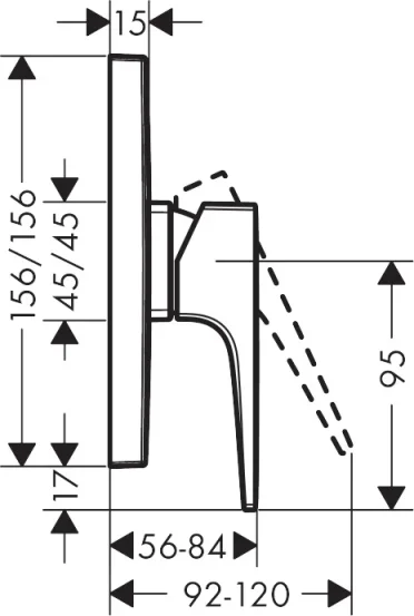Hansgrohe Metropol Shower Mixers Concealed 217 X 180 X 132mm White - Matt detail view - Image 2