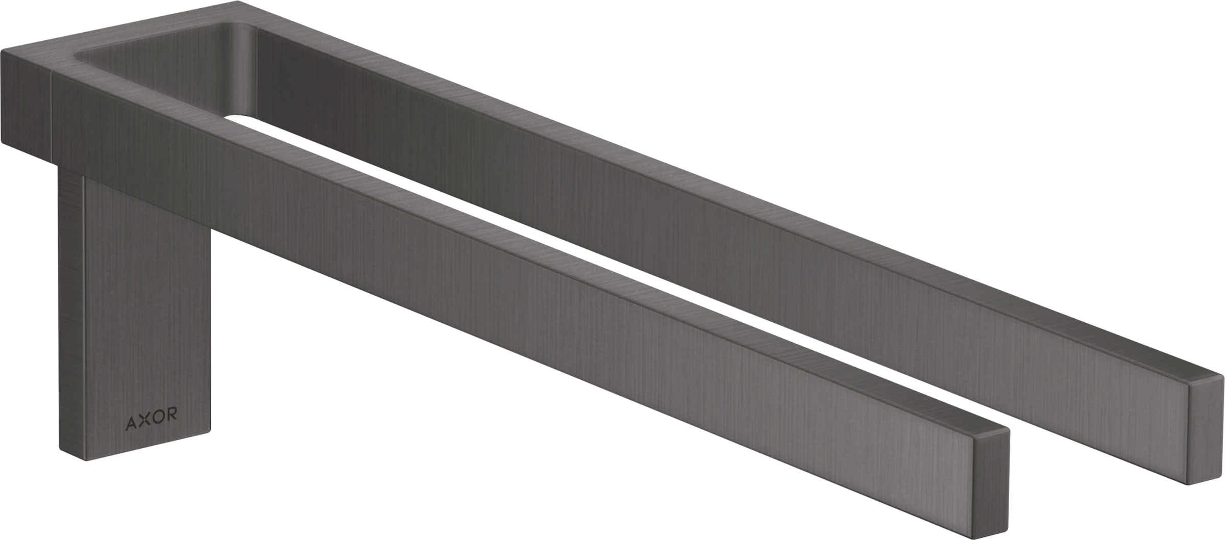 Axor Universal Rectangular Towel Holder 460 X 245 X 105mm Gunmetal/chrome - Brushed