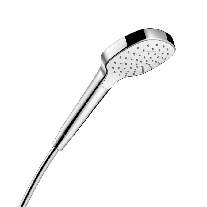 Hansgrohe Croma E Hand Showers 125 X 52 X 264mm White/chrome detail view - Image 2