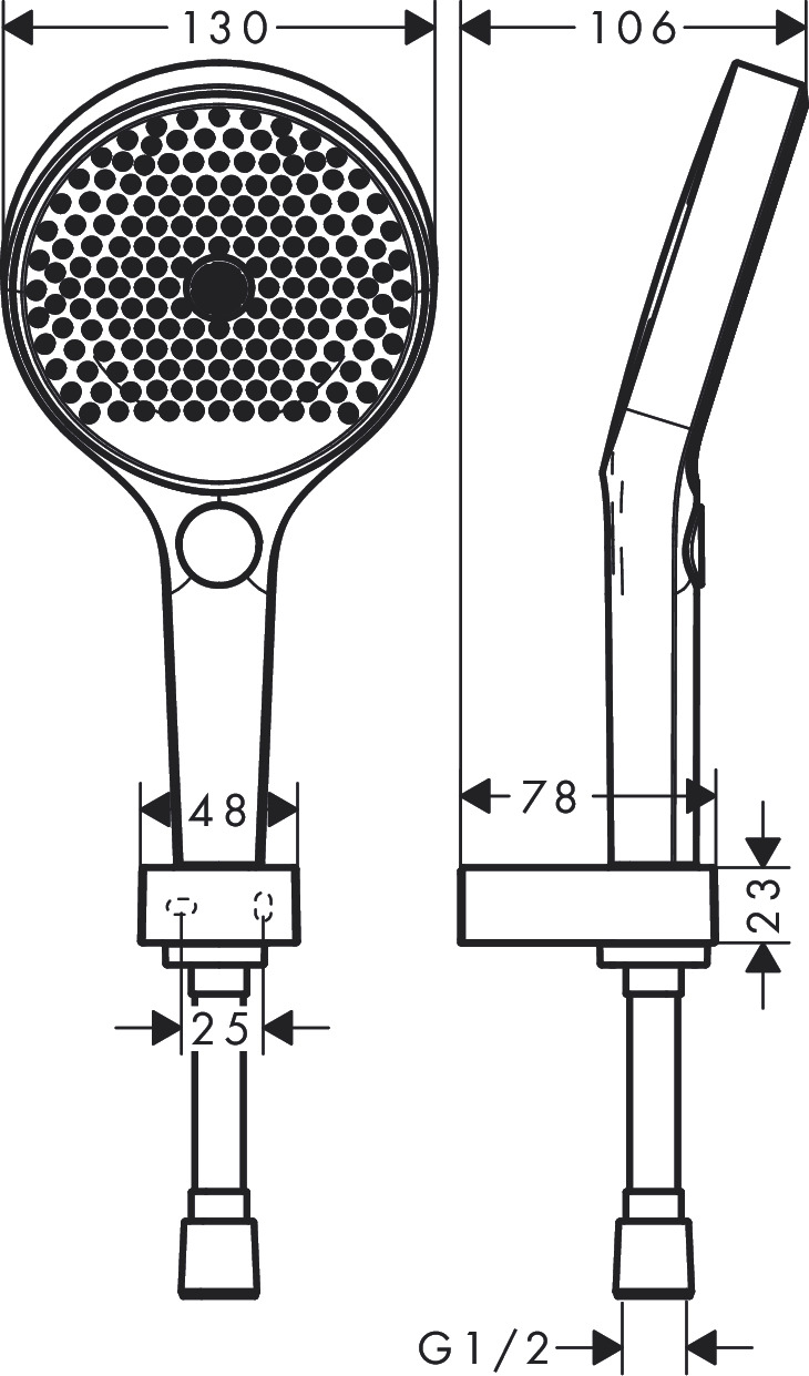Hansgrohe Rainfinity Porter Sets 300 X 185 X 90mm White - Matt detail view - Image 2