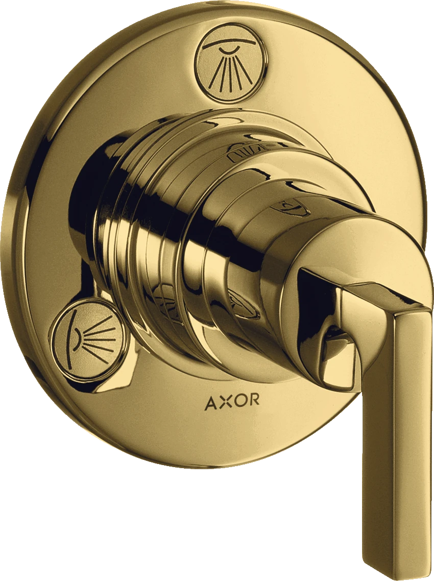 Axor Citterio Shut-off / Diverter Valve Trio / Quattro Finish Set With Lever Handle