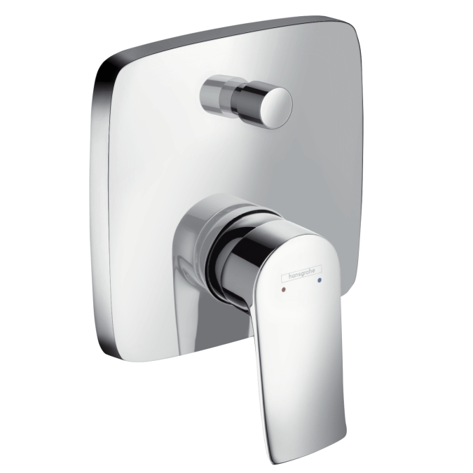 Hansgrohe Metris Bath Mixers Concealed 220 X 180 X 135mm Chrome detail view - Image 2