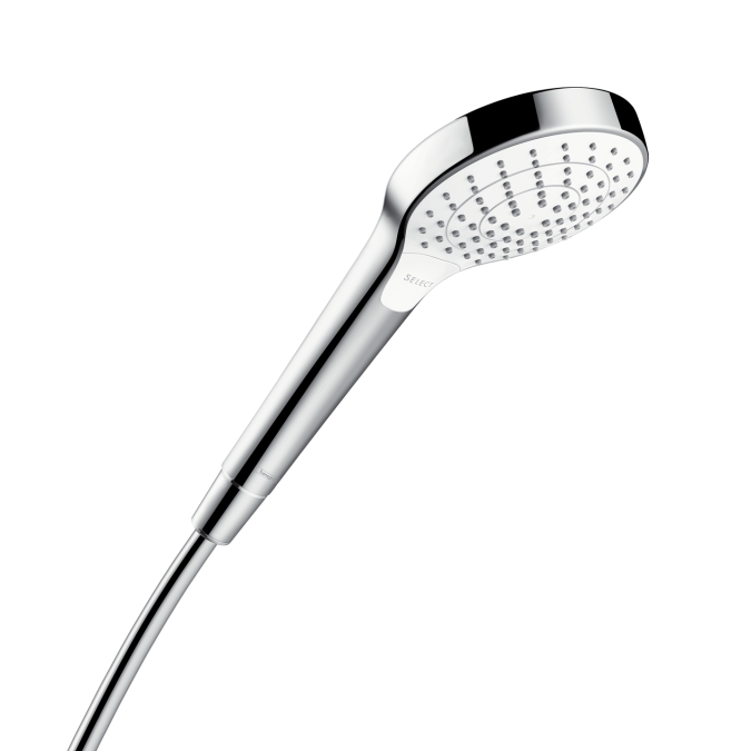 Hansgrohe Croma Select S Hand Showers 297 X 124 X 57mm White/chrome detail view - Image 2