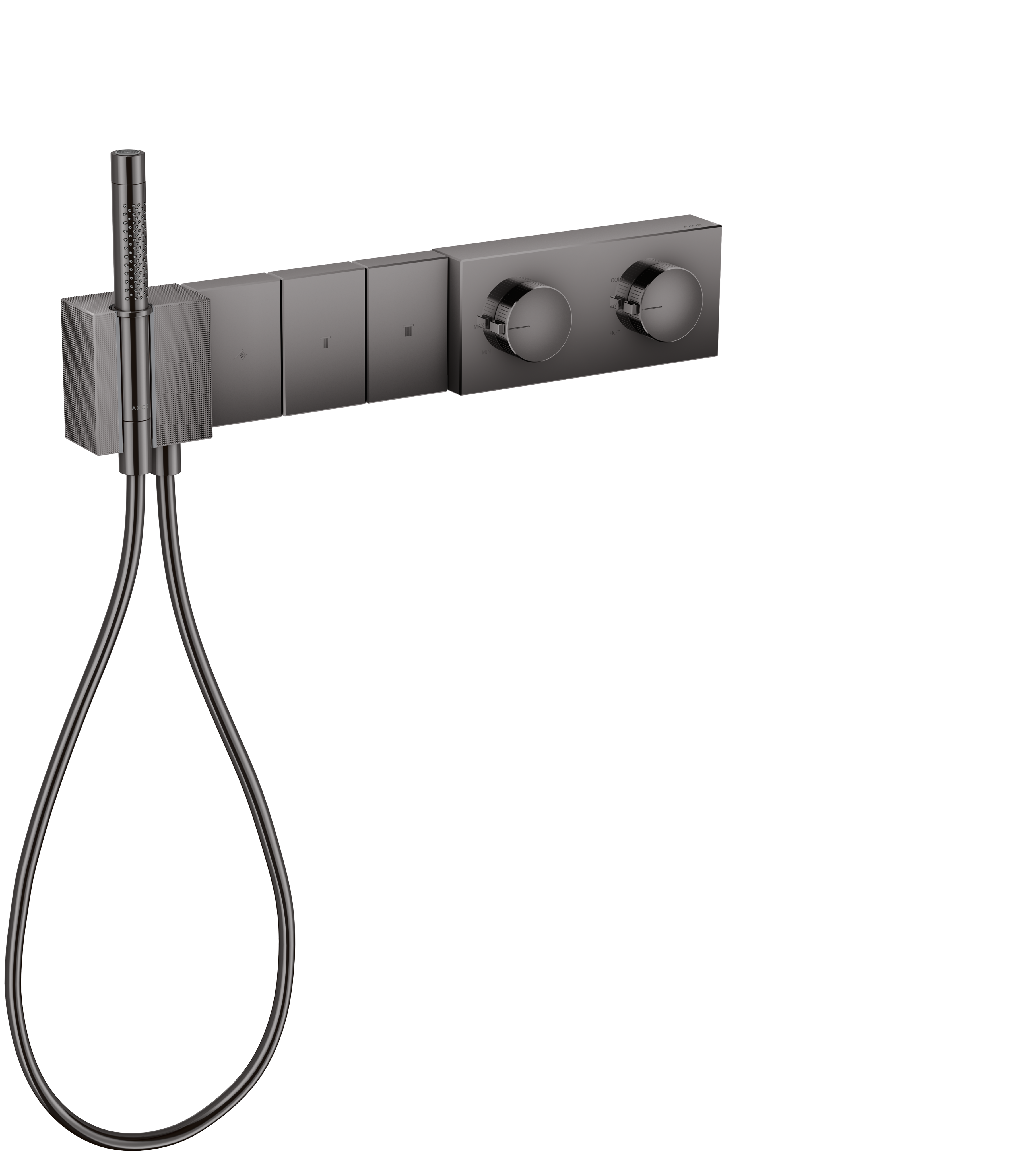 Axor Edge Thermostatic Shower Mixer Concealed 560 X 395 X 150mm Gunmetal/chrome - Polished