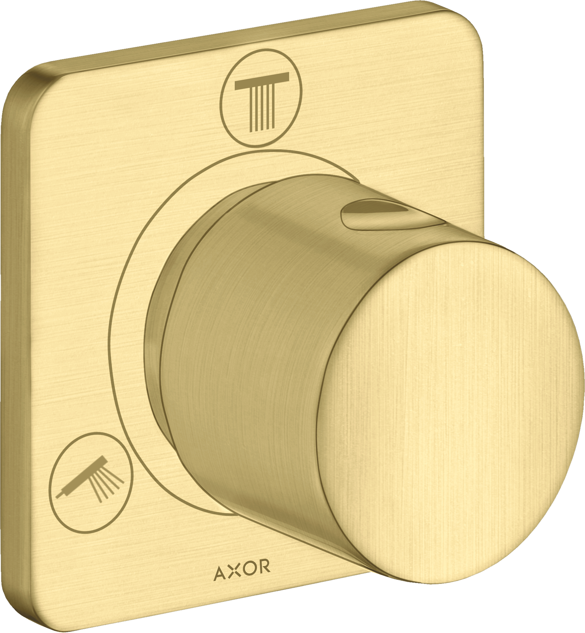 Axor Citterio M Manual Shut-off & Diverter Valves 250 X 230 X 70mm Brass - Brushed