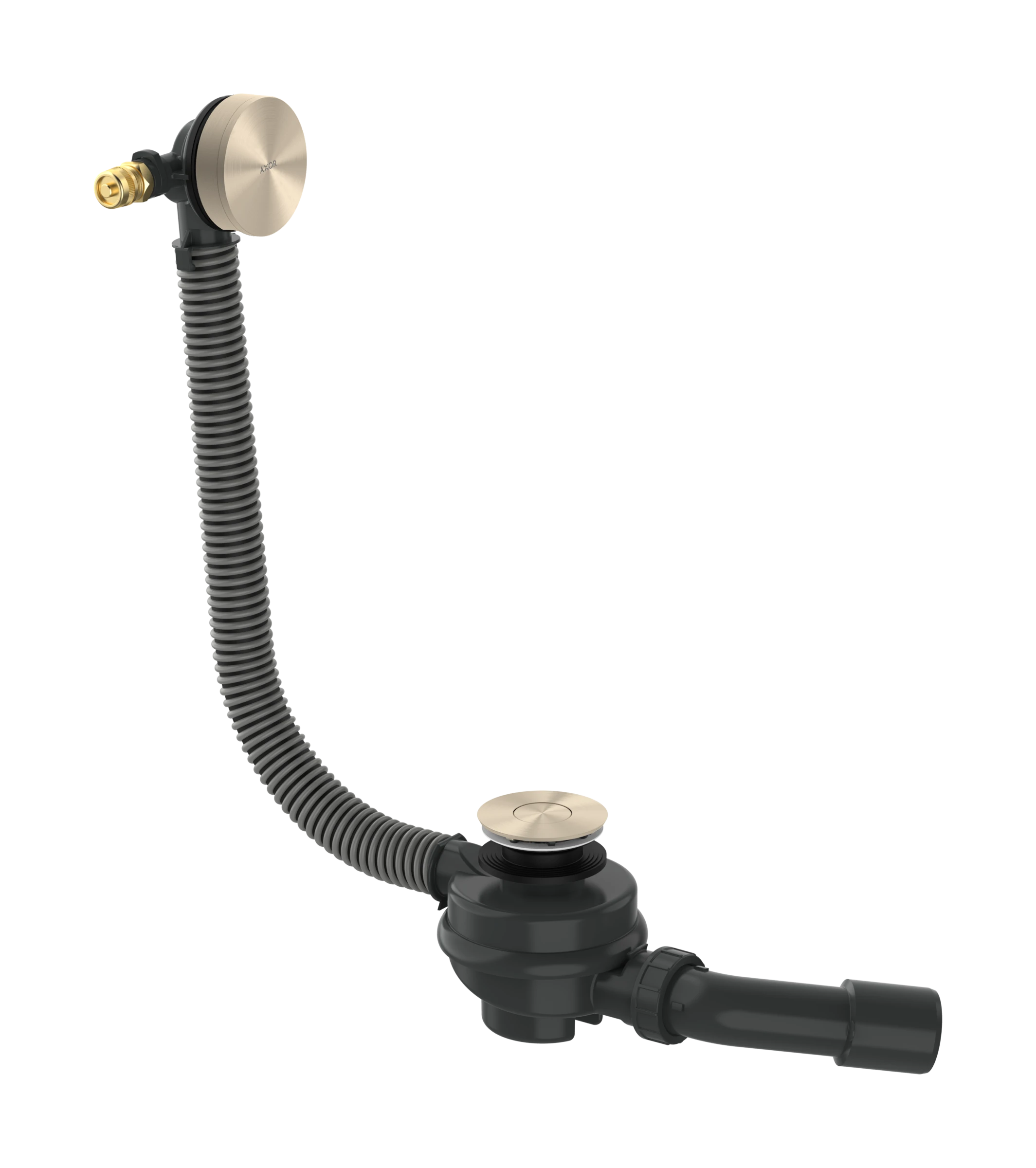 Axor Flexaplus Complete Set Of Basic Body And Finished Set Of Waste/overflow Fitting 501 X 263 X 128mm Nickel - Brushed