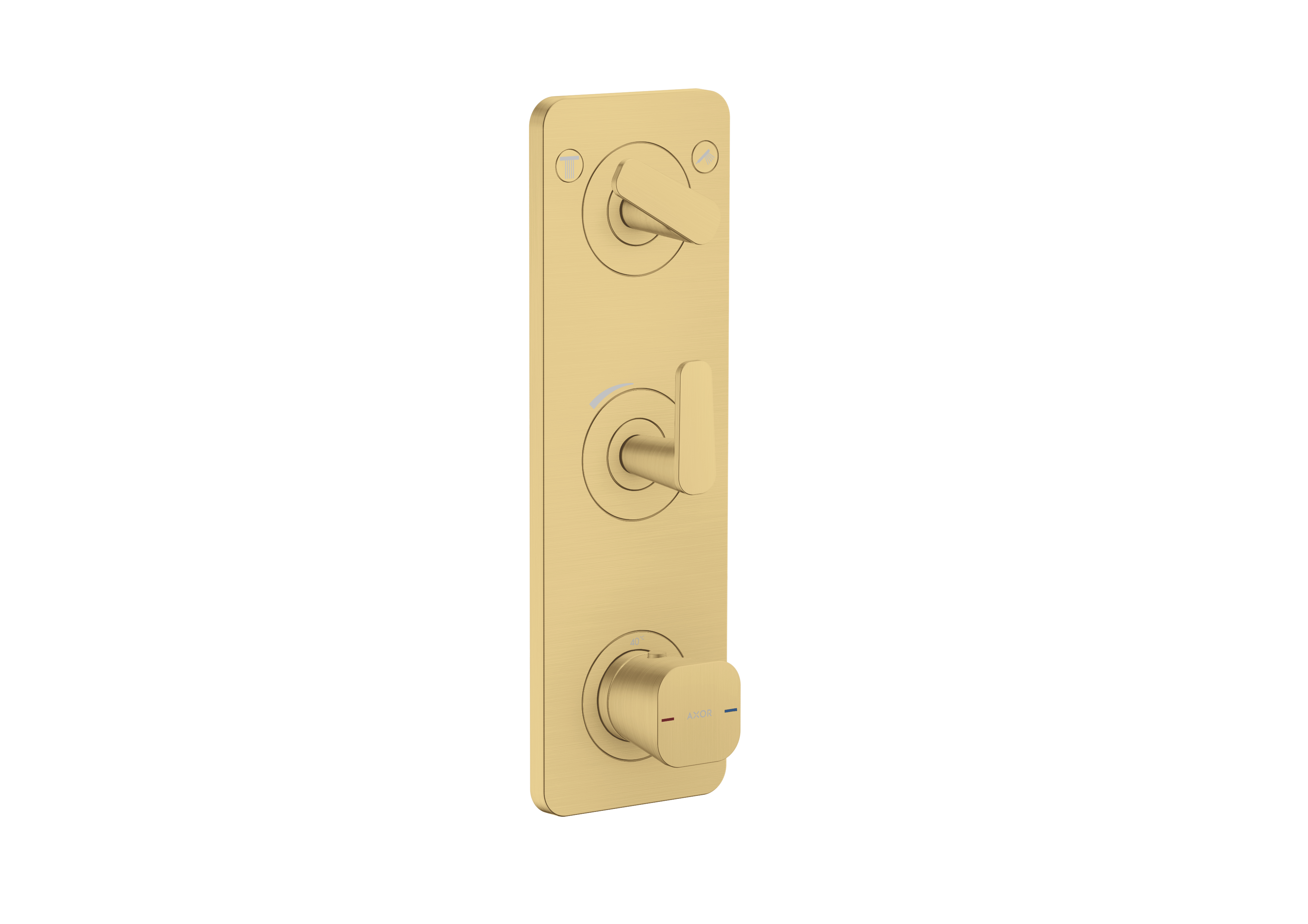 Axor Citterio C Thermostatic Shower Mixer Concealed 458 X 247 X 107mm Gold - Brushed