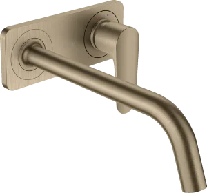 Axor Citterio M Single Lever Basin Mixer For Concealed Installation Wall-mounted With Spout 227 Mm And Plate Brushed Nickel