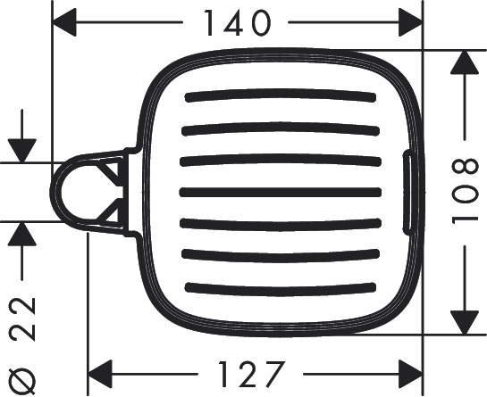 Hansgrohe Casetta Soap Dishes /-basket 140 X 115 X 42mm Chrome detail view - Image 3