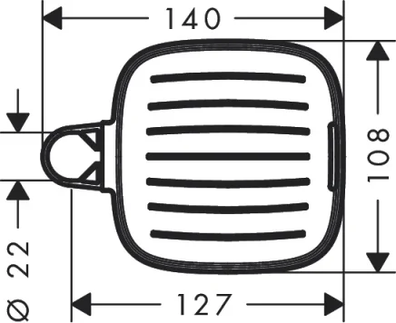 Hansgrohe Casetta Soap Dishes /-basket 140 X 115 X 42mm Chrome detail view - Image 3