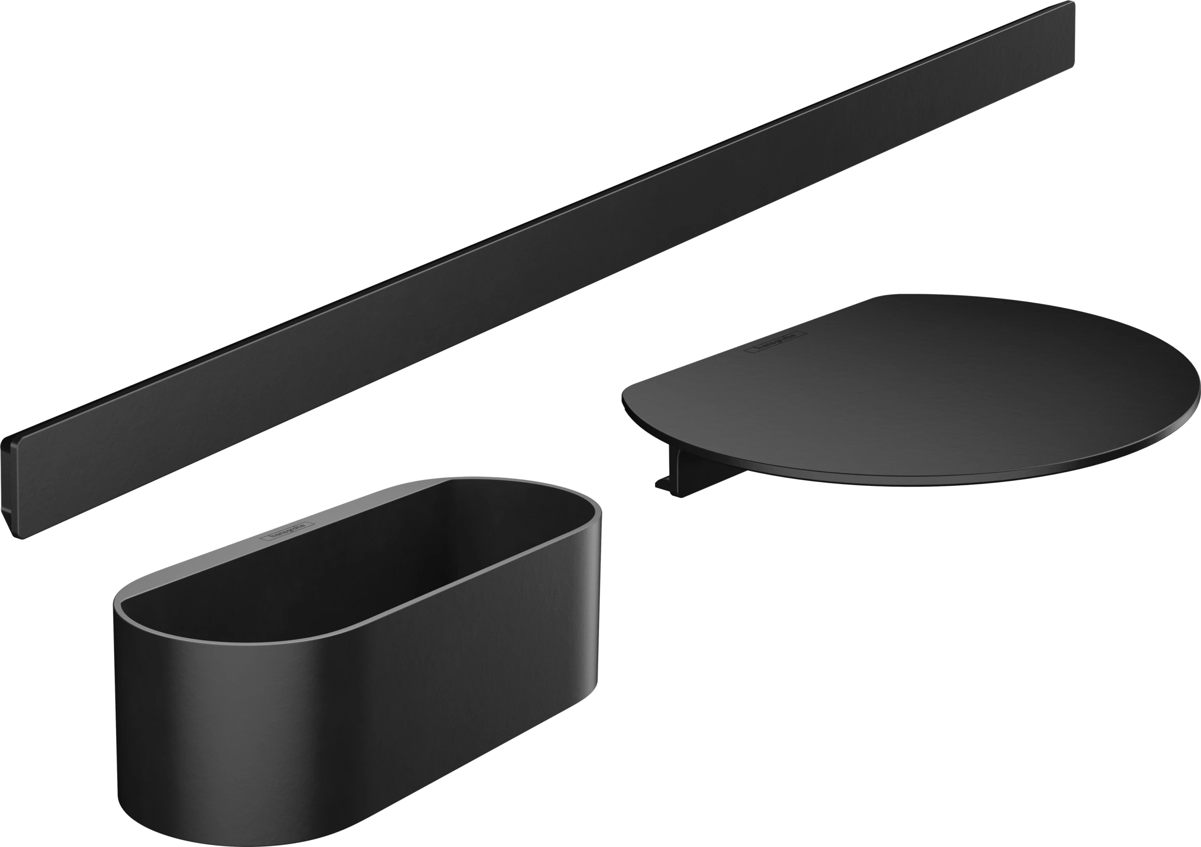 Hansgrohe Wallstoris Accessories Sets 1070 X 187 X 85mm Black - Matt